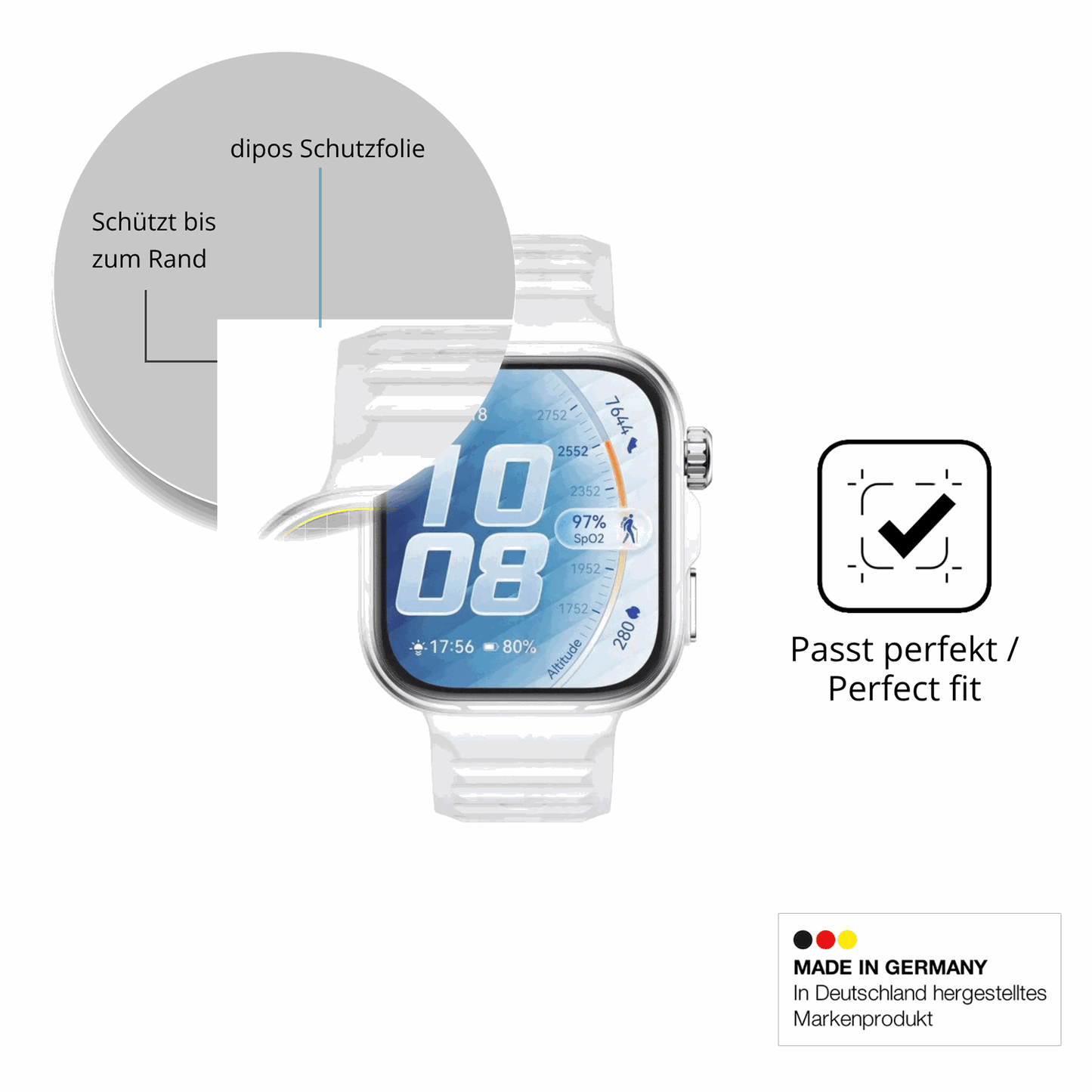 Besonders flexibler Displayschutz mit Anti-Shock-Schicht im Materialmix