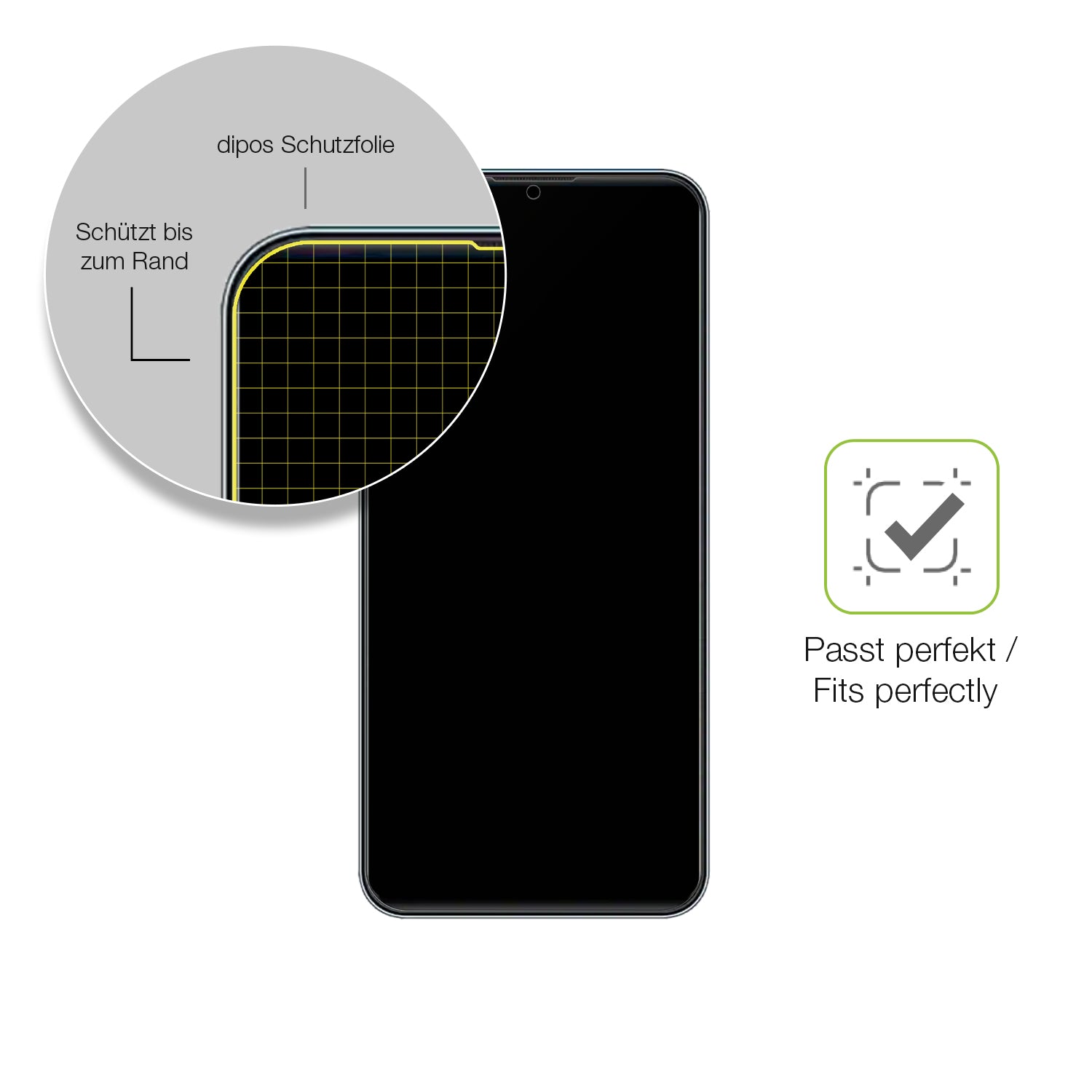 Besonders flexibler Displayschutz mit Anti-Shock-Schicht im Materialmix