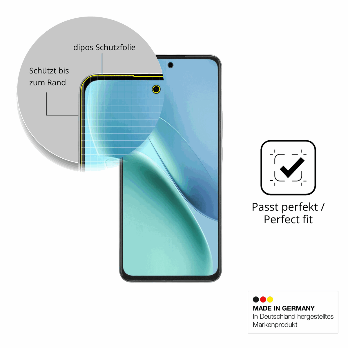Besonders flexibler Displayschutz mit Anti-Shock-Schicht im Materialmix