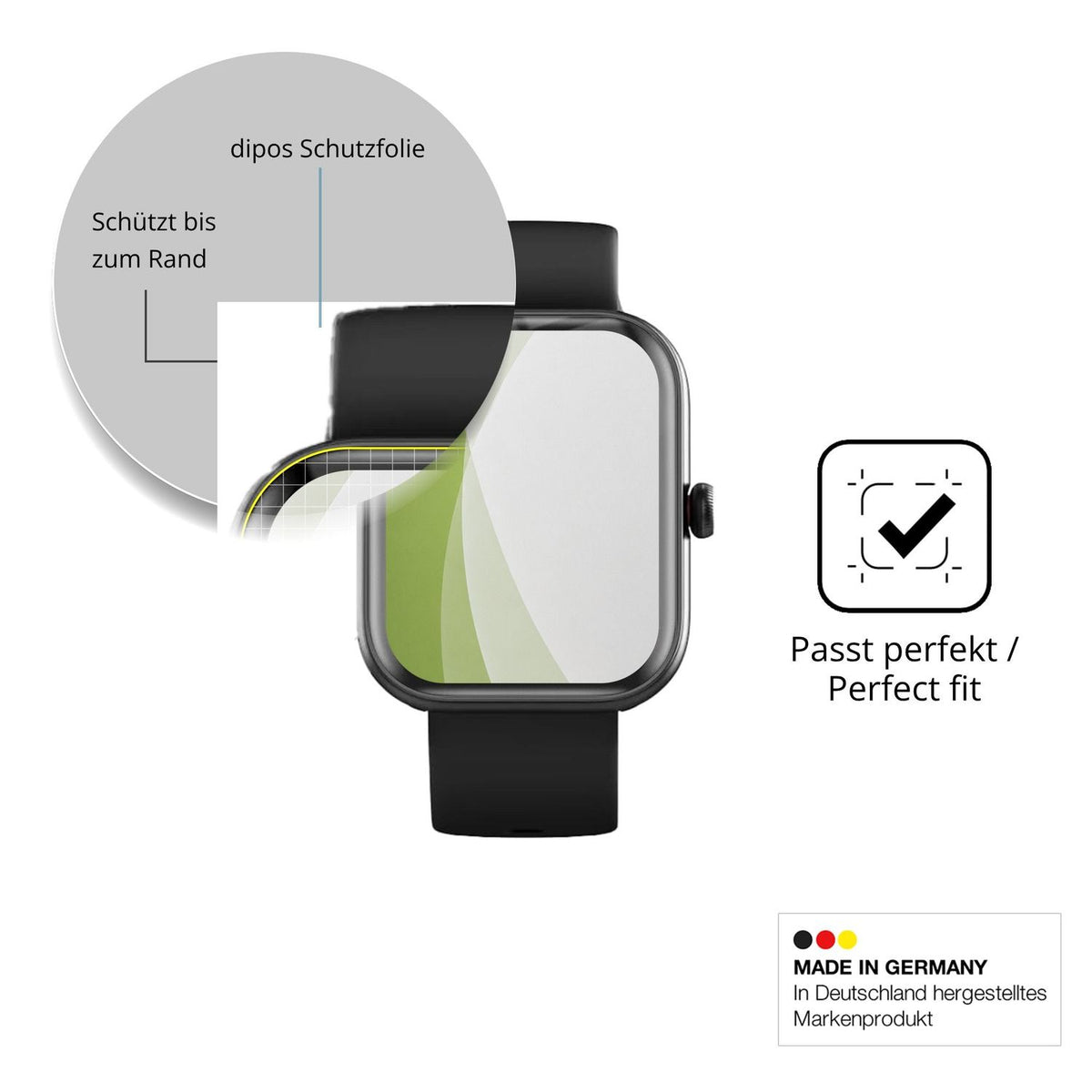 Besonders flexibler Displayschutz mit Anti-Shock-Schicht im Materialmix