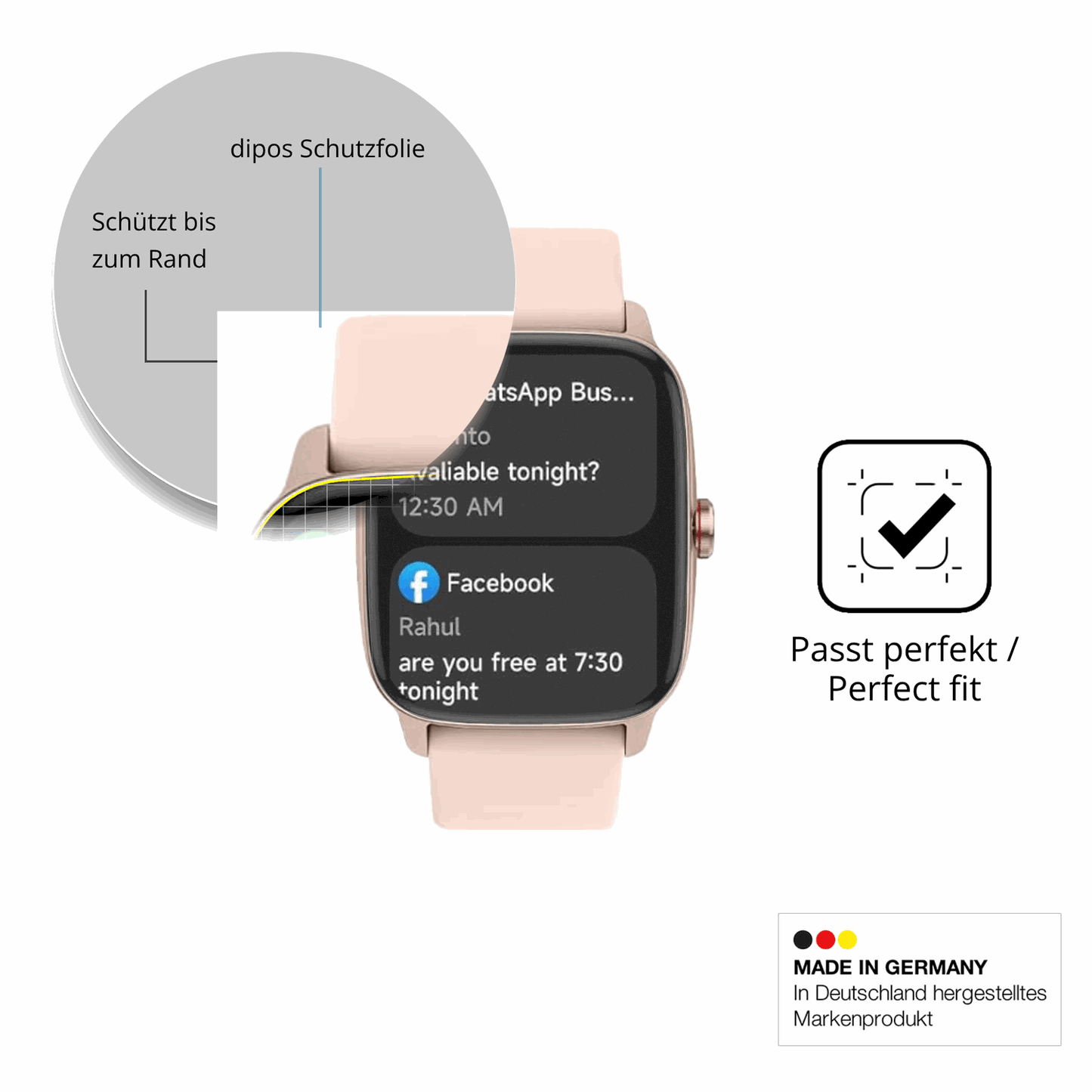 Besonders flexibler Displayschutz mit Anti-Shock-Schicht im Materialmix