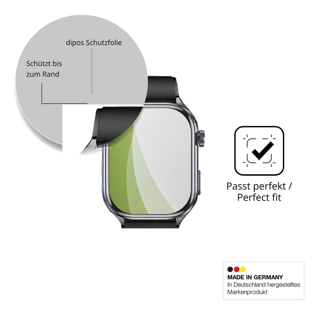 Besonders flexibler Displayschutz mit Anti-Shock-Schicht im Materialmix