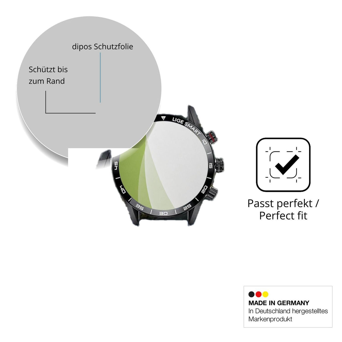 Besonders flexibler Displayschutz mit Anti-Shock-Schicht im Materialmix