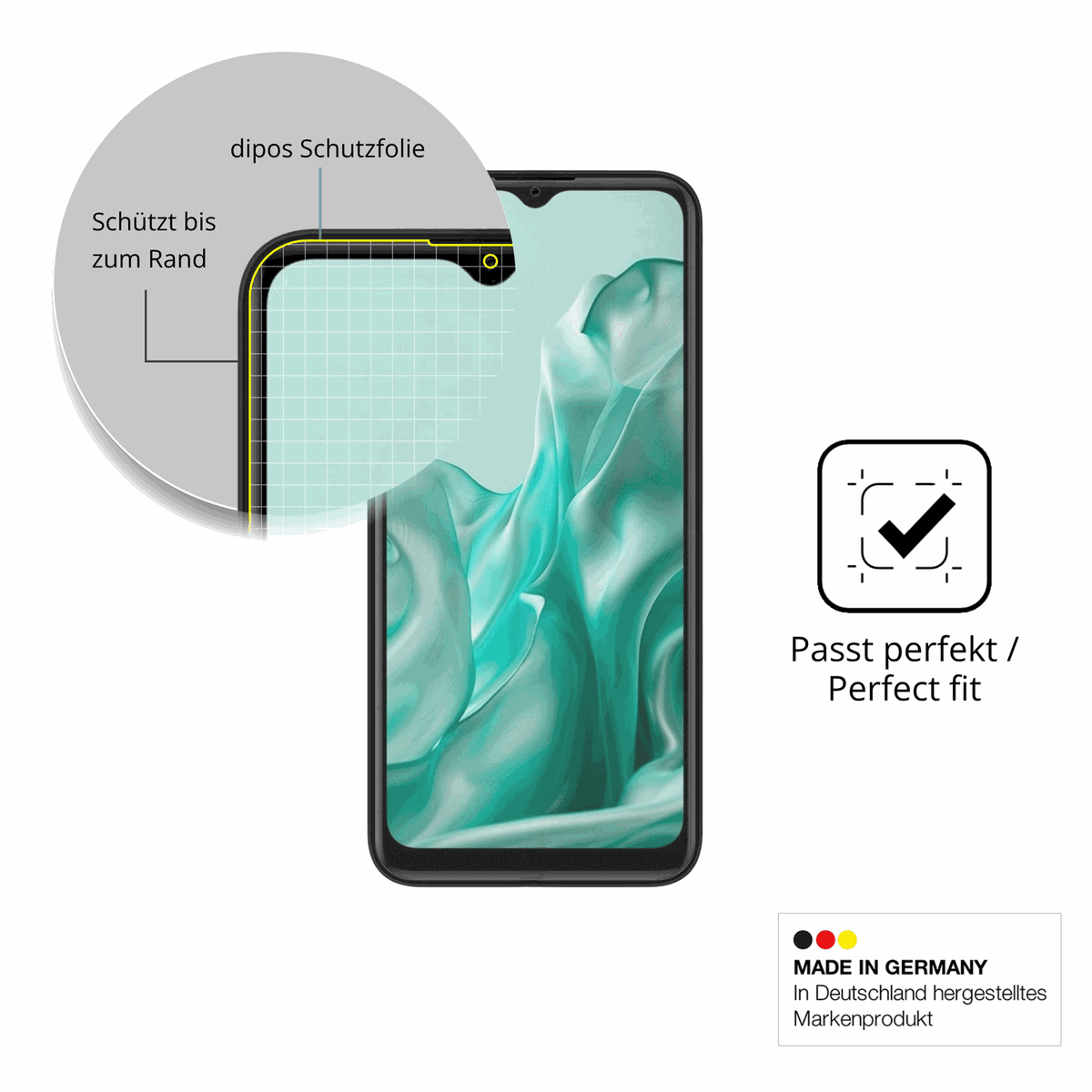 Besonders flexibler Displayschutz mit Anti-Shock-Schicht im Materialmix
