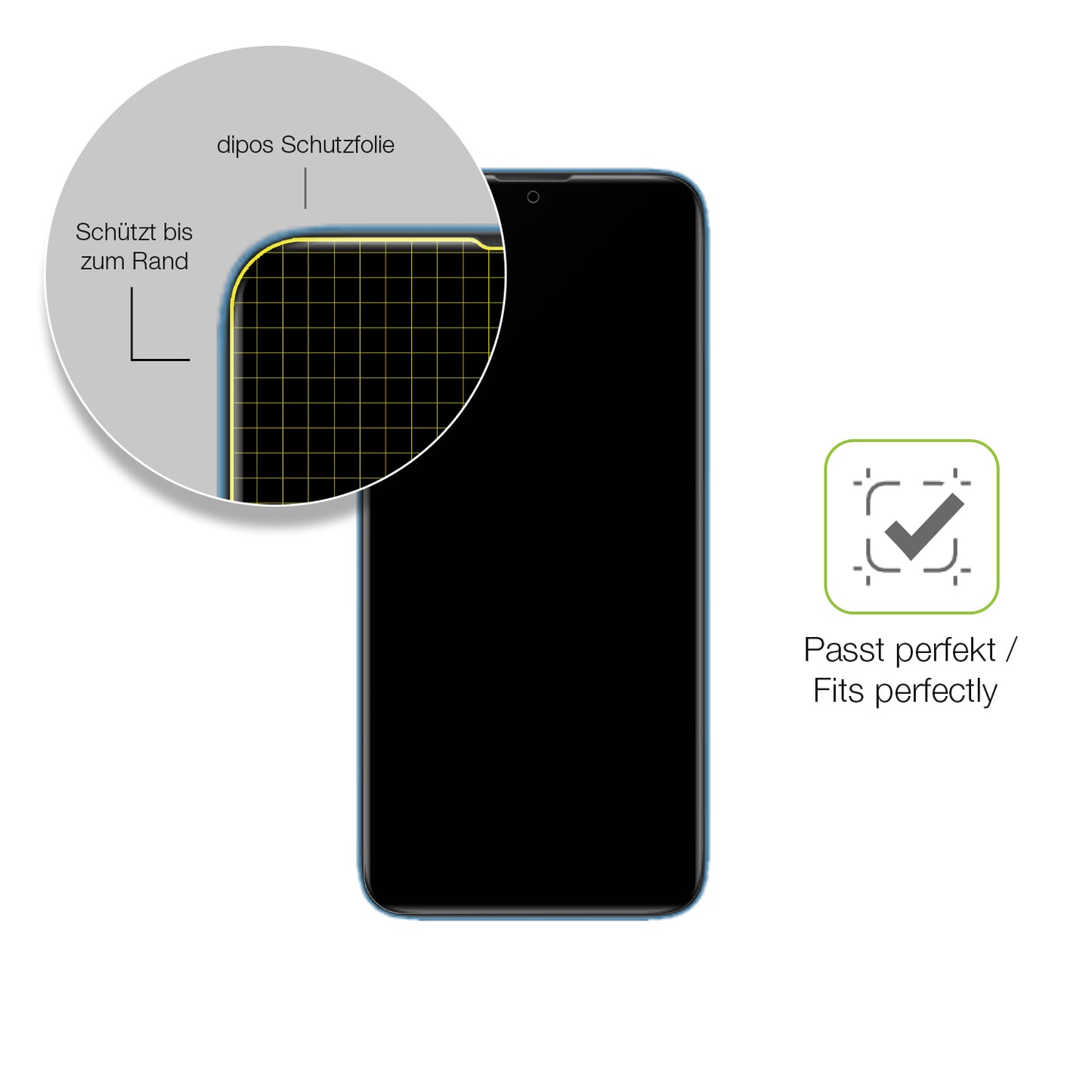 Besonders flexibler Displayschutz mit Anti-Shock-Schicht im Materialmix