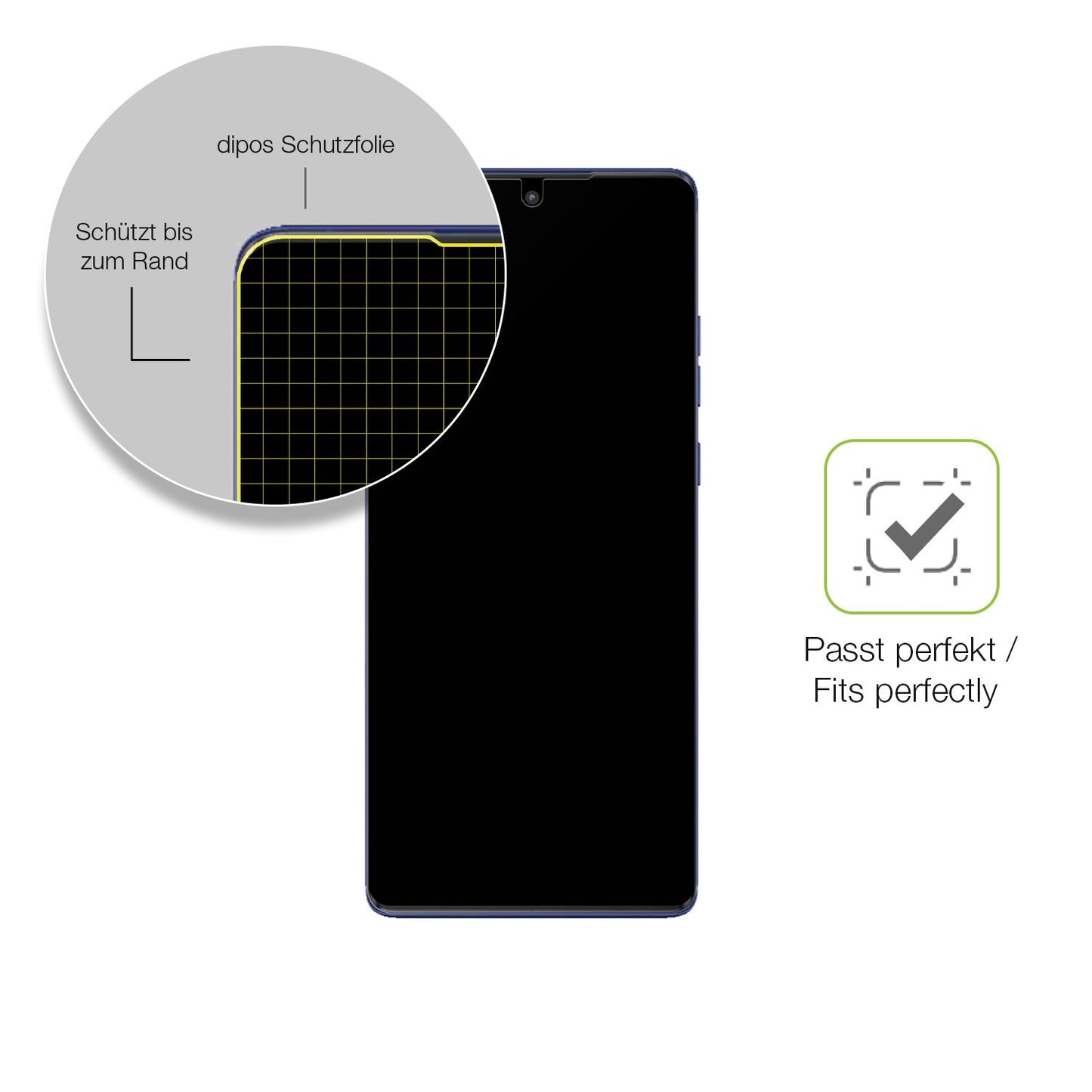 Besonders flexibler Displayschutz mit Anti-Shock-Schicht im Materialmix
