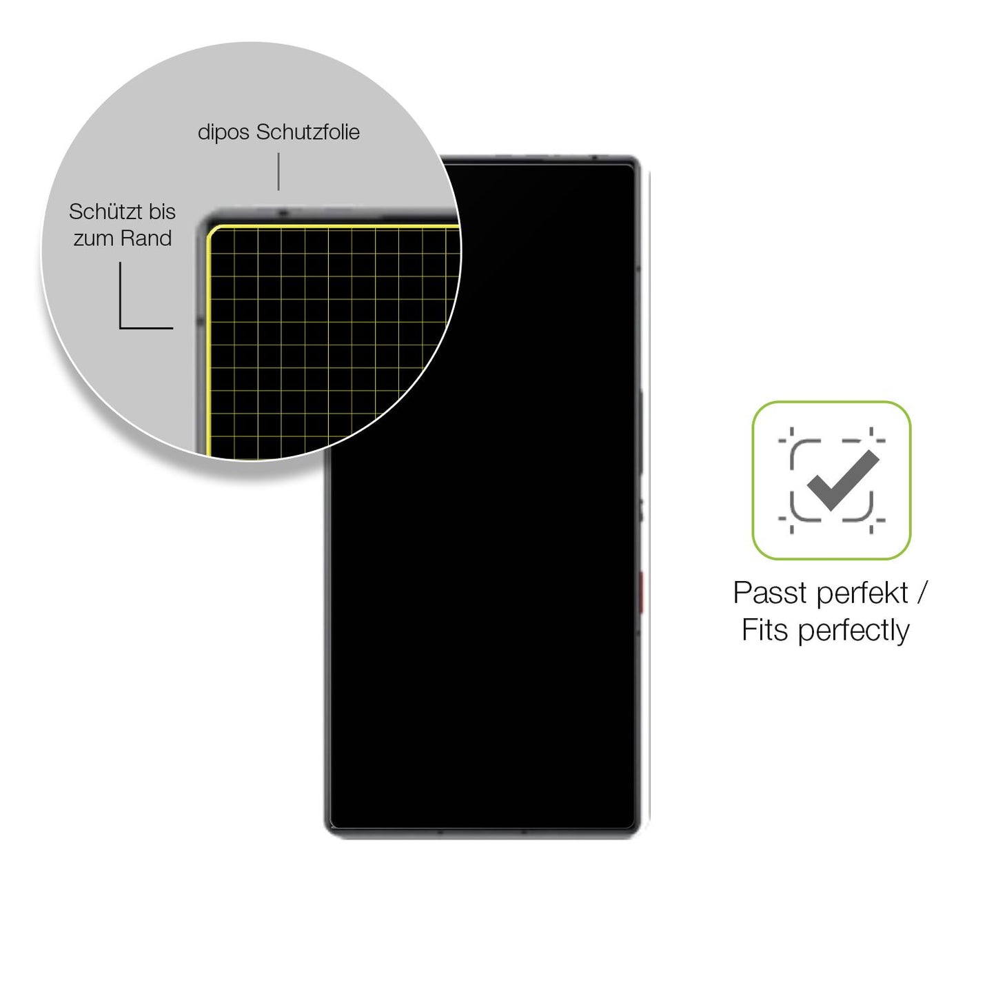 Besonders flexibler Displayschutz mit Anti-Shock-Schicht im Materialmix