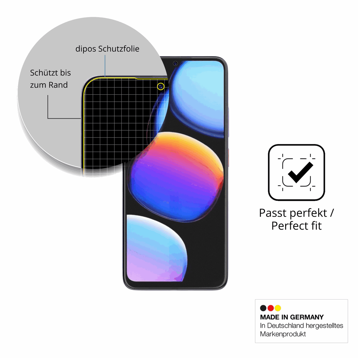 Besonders flexibler Displayschutz mit Anti-Shock-Schicht im Materialmix
