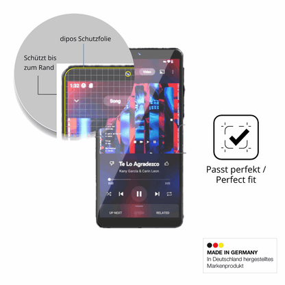 Besonders flexibler Displayschutz mit Anti-Shock-Schicht im Materialmix