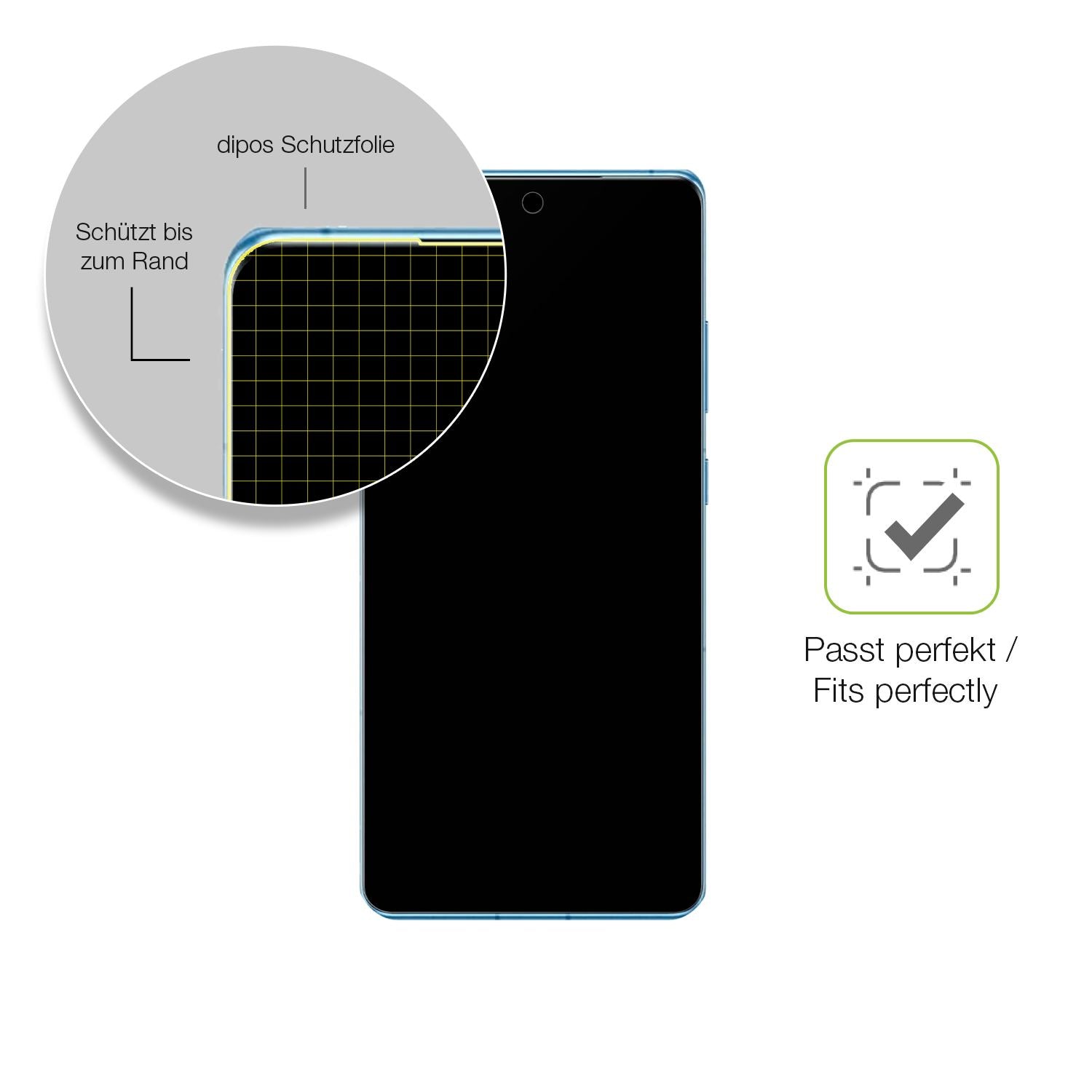 Besonders flexibler Displayschutz mit Anti-Shock-Schicht im Materialmix
