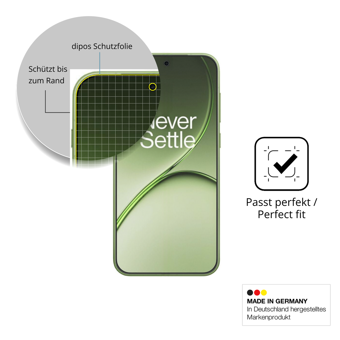 Besonders flexibler Displayschutz mit Anti-Shock-Schicht im Materialmix