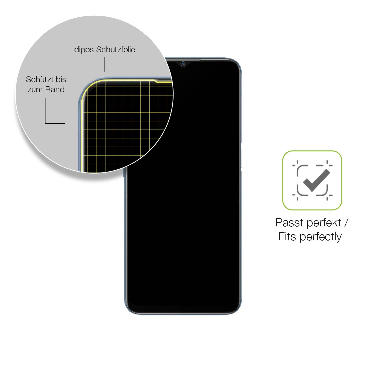 Besonders flexibler Displayschutz mit Anti-Shock-Schicht im Materialmix