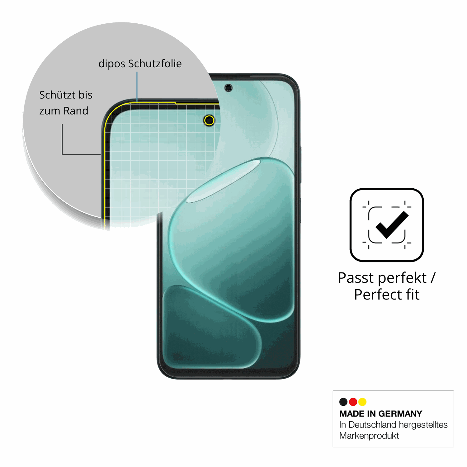 Besonders flexibler Displayschutz mit Anti-Shock-Schicht im Materialmix