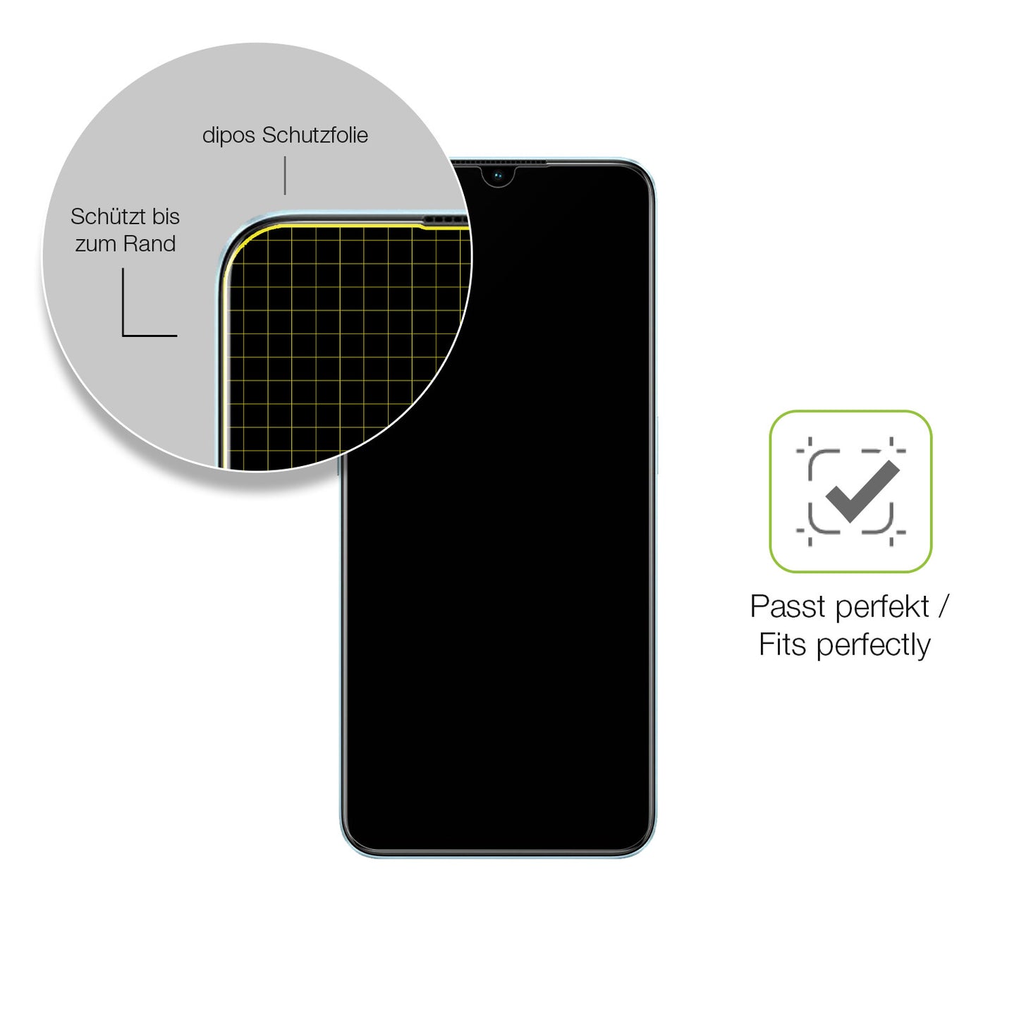 Besonders flexibler Displayschutz mit Anti-Shock-Schicht im Materialmix
