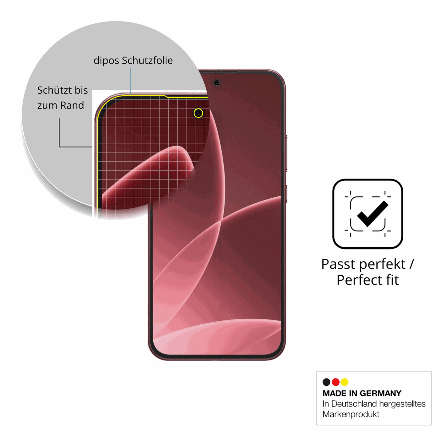 Besonders flexibler Displayschutz mit Anti-Shock-Schicht im Materialmix