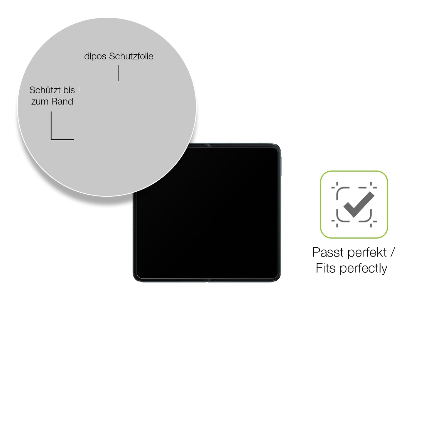 Besonders flexibler Displayschutz mit Anti-Shock-Schicht im Materialmix