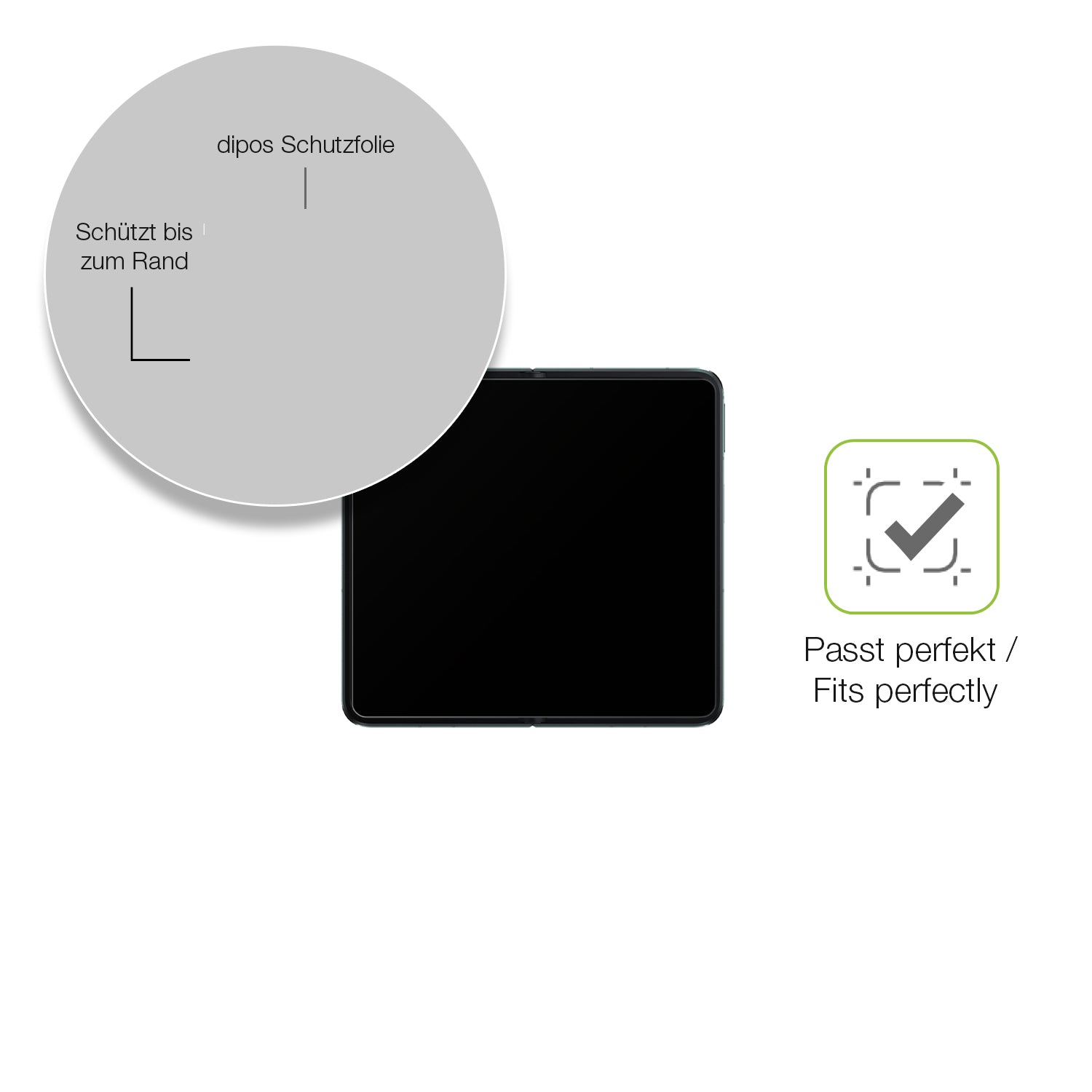 Besonders flexibler Displayschutz mit Anti-Shock-Schicht im Materialmix