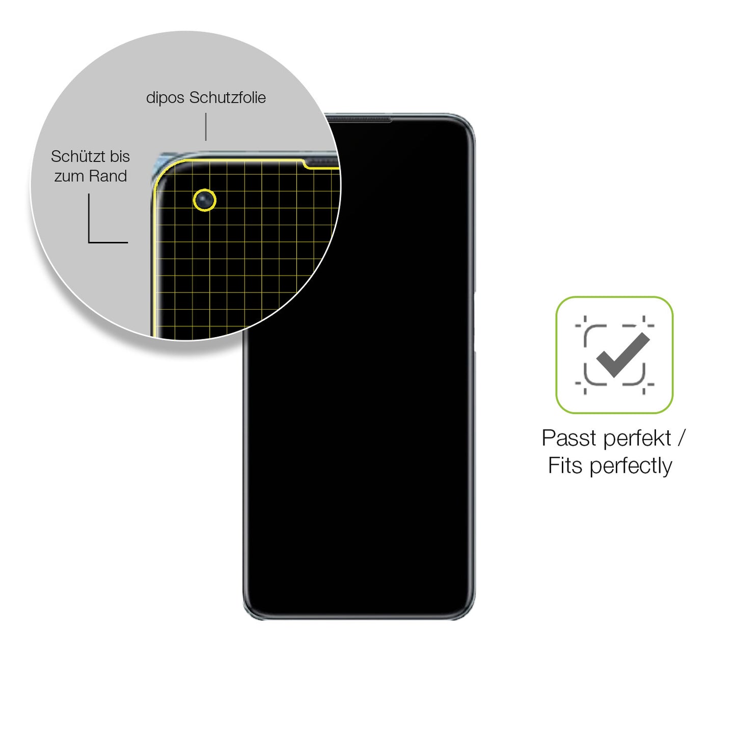 Besonders flexibler Displayschutz mit Anti-Shock-Schicht im Materialmix