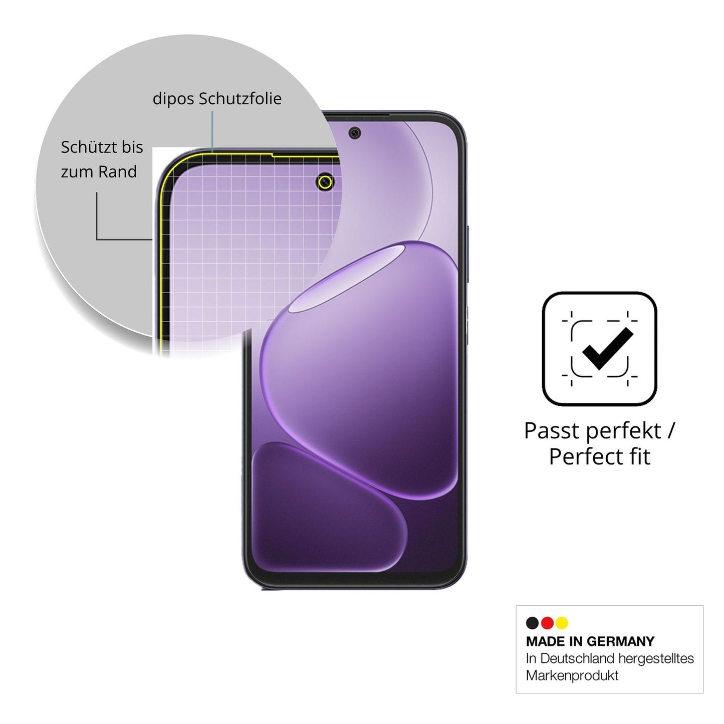 Besonders flexibler Displayschutz mit Anti-Shock-Schicht im Materialmix