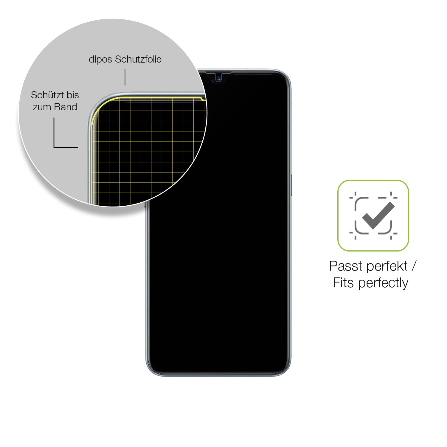 Besonders flexibler Displayschutz mit Anti-Shock-Schicht im Materialmix