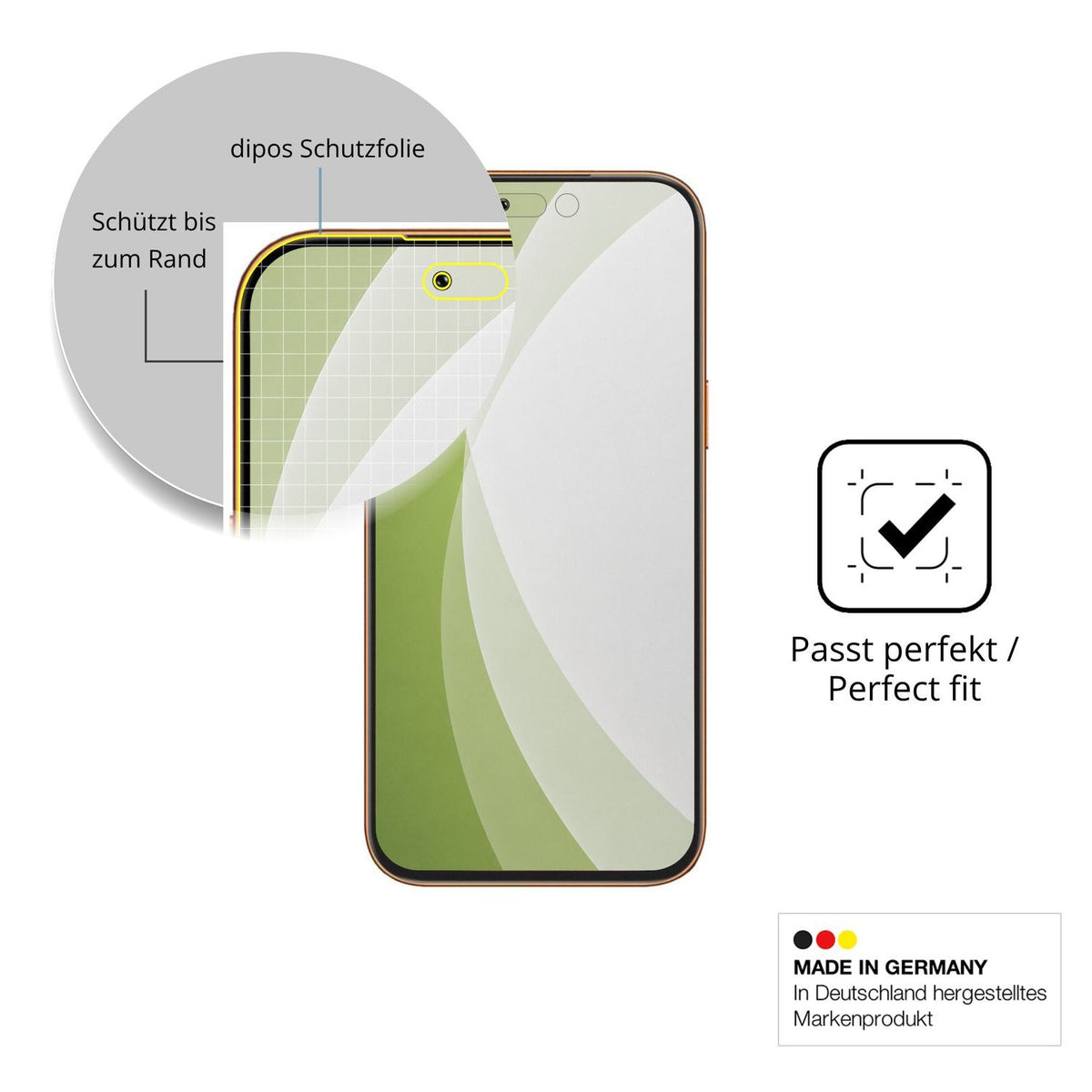 Besonders flexibler Displayschutz mit Anti-Shock-Schicht im Materialmix