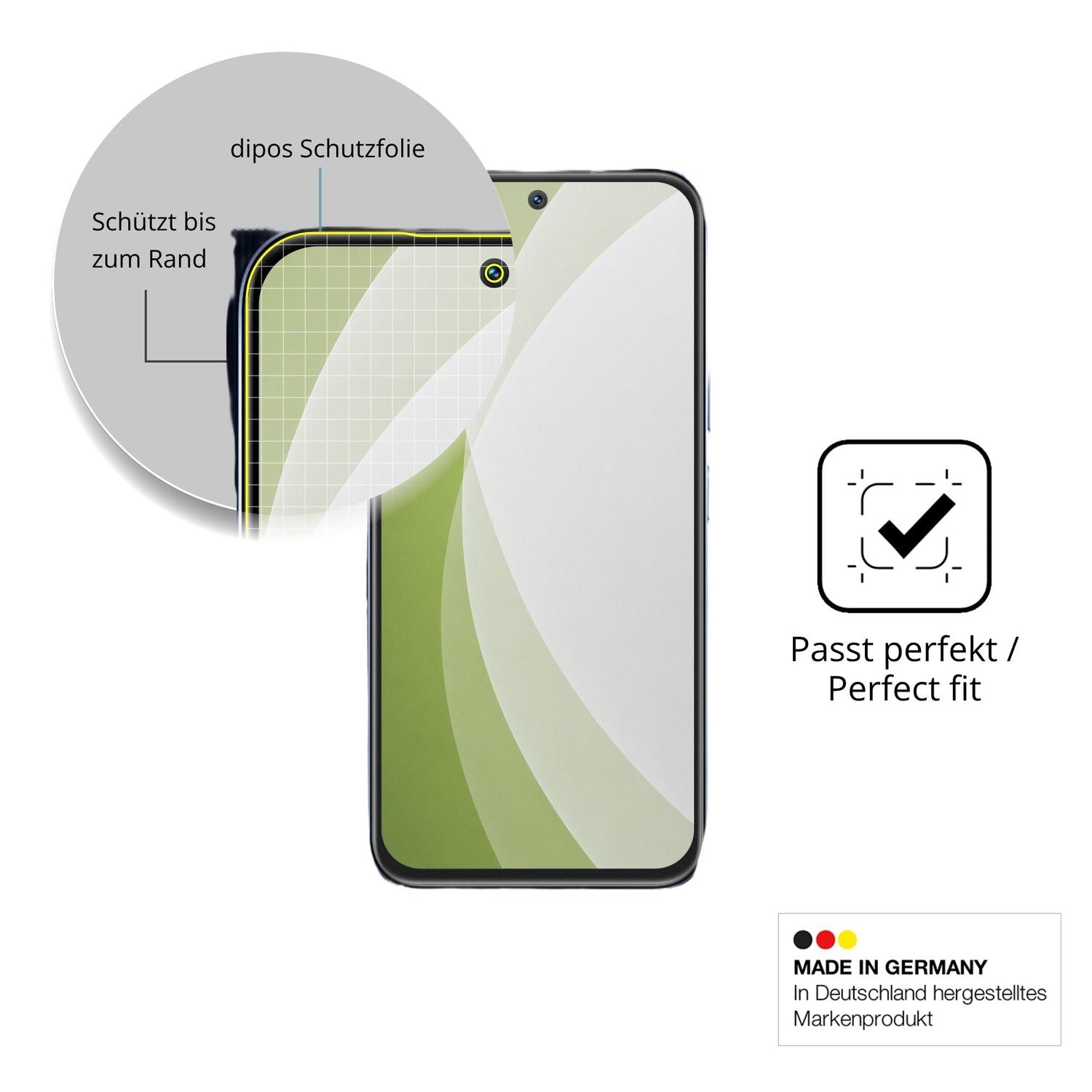 Besonders flexibler Displayschutz mit Anti-Shock-Schicht im Materialmix