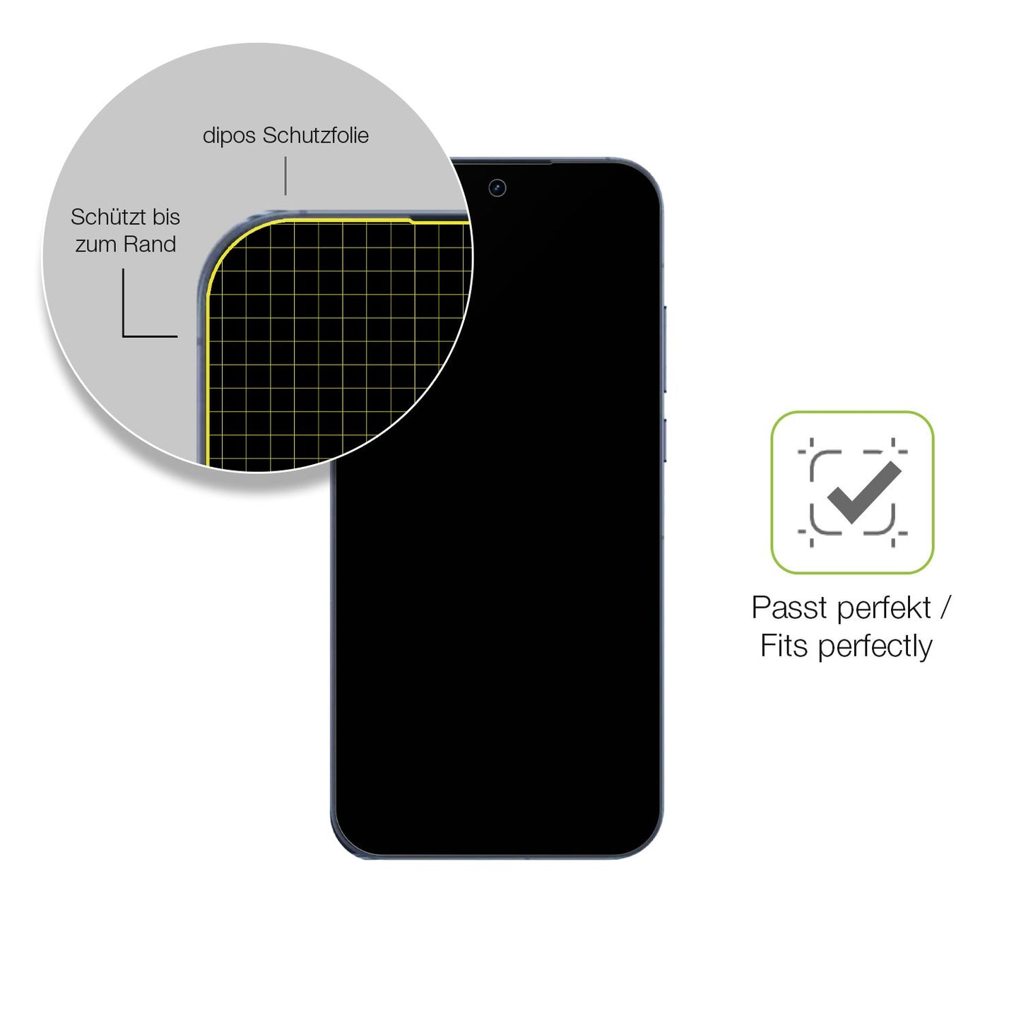 Besonders flexibler Displayschutz mit Anti-Shock-Schicht im Materialmix