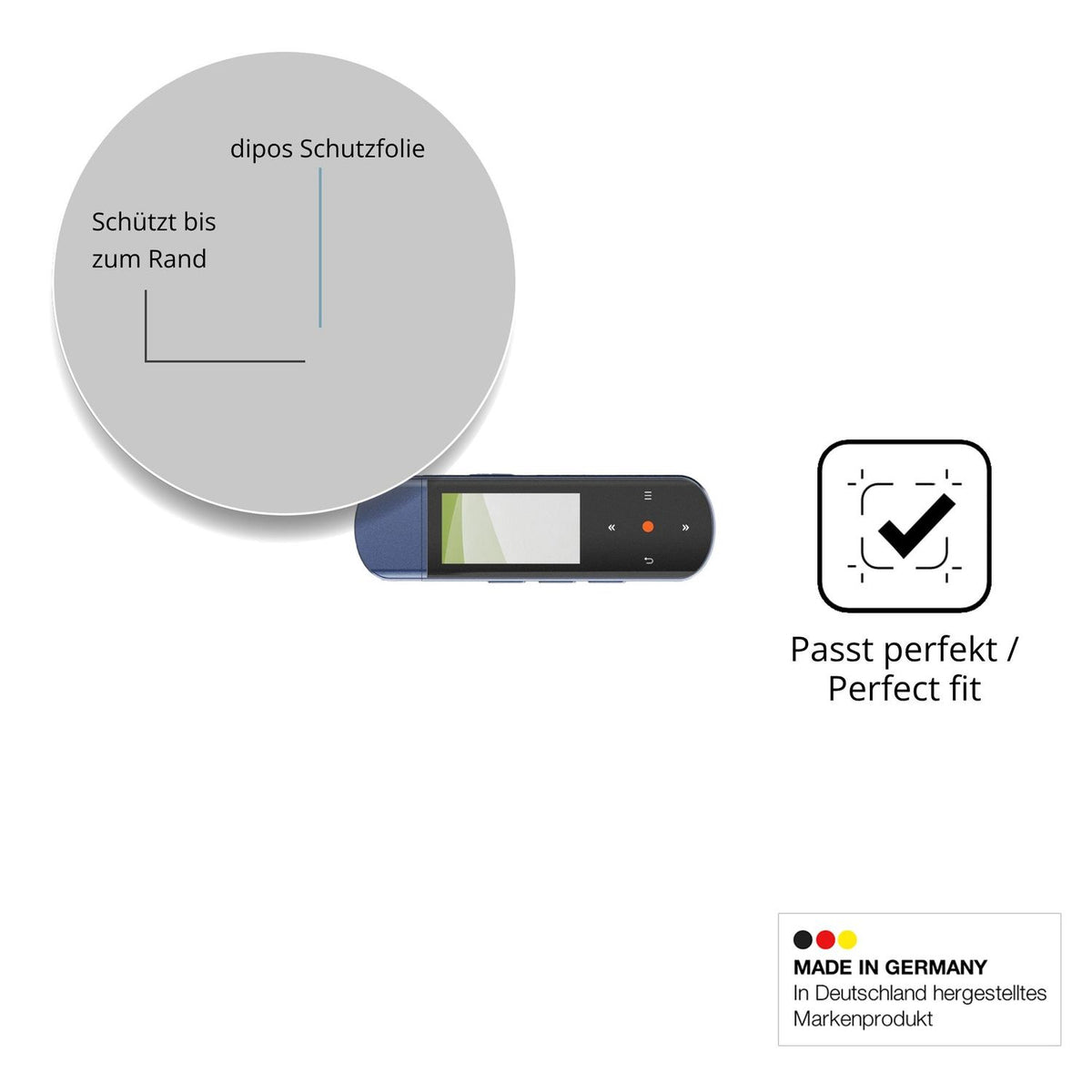 Besonders flexibler Displayschutz mit Anti-Shock-Schicht im Materialmix