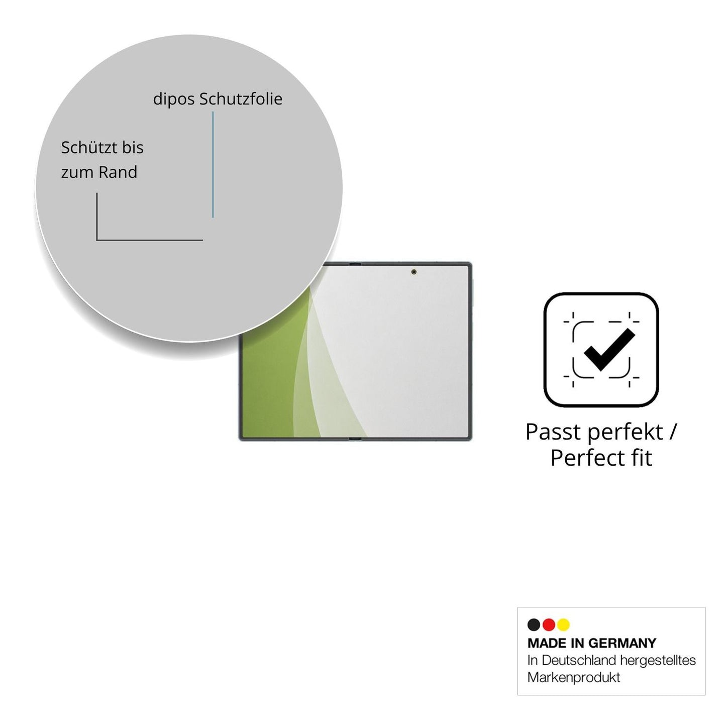 Besonders flexibler Displayschutz mit Anti-Shock-Schicht im Materialmix