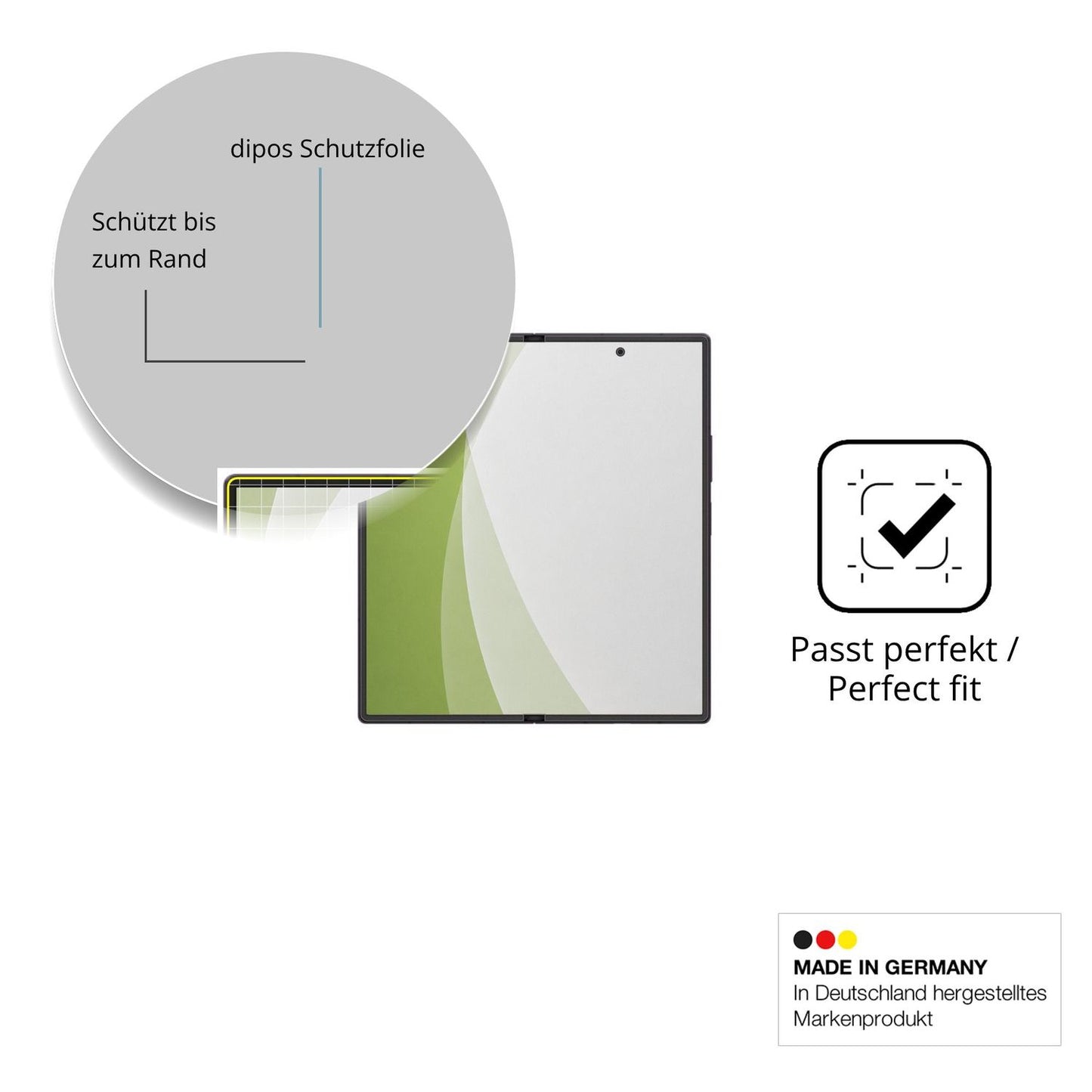 Besonders flexibler Displayschutz mit Anti-Shock-Schicht im Materialmix