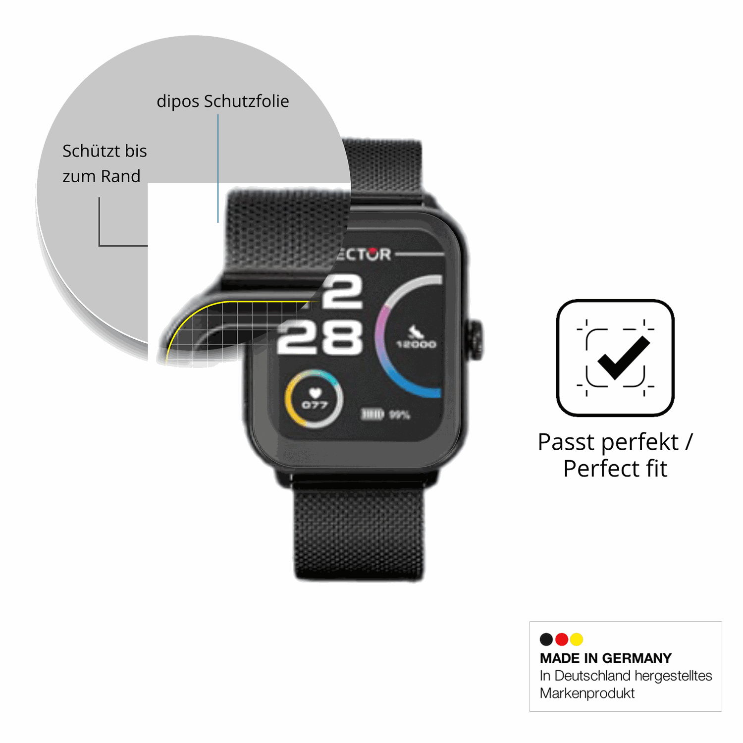 Besonders flexibler Displayschutz mit Anti-Shock-Schicht im Materialmix