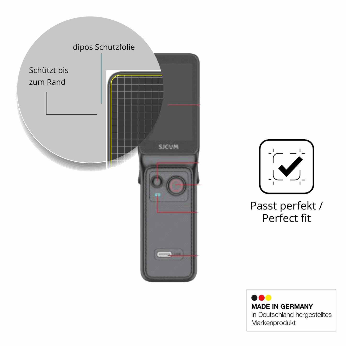 Besonders flexibler Displayschutz mit Anti-Shock-Schicht im Materialmix