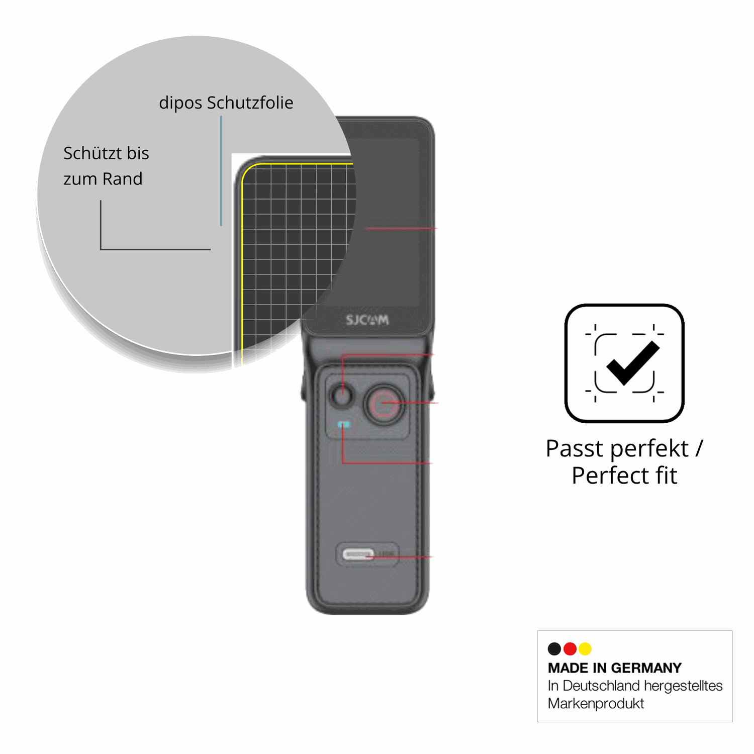 Besonders flexibler Displayschutz mit Anti-Shock-Schicht im Materialmix