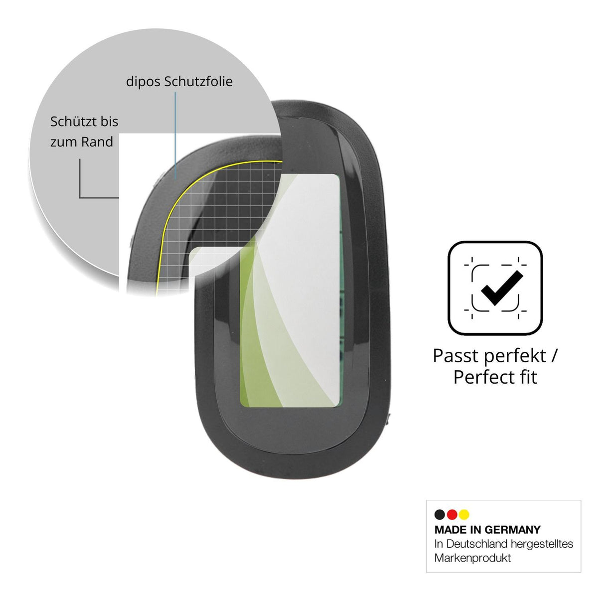 Besonders flexibler Displayschutz mit Anti-Shock-Schicht im Materialmix