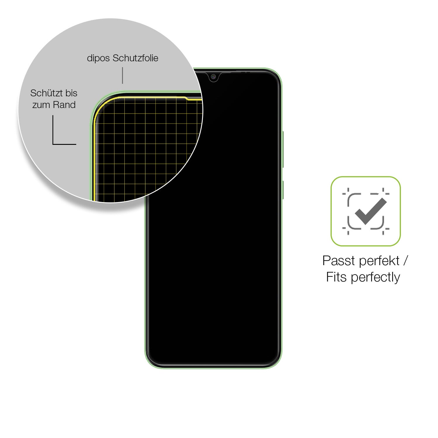 Besonders flexibler Displayschutz mit Anti-Shock-Schicht im Materialmix