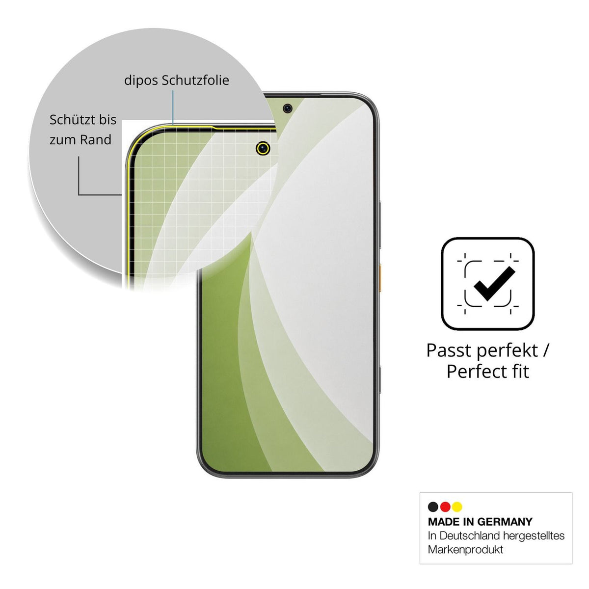 Besonders flexibler Displayschutz mit Anti-Shock-Schicht im Materialmix