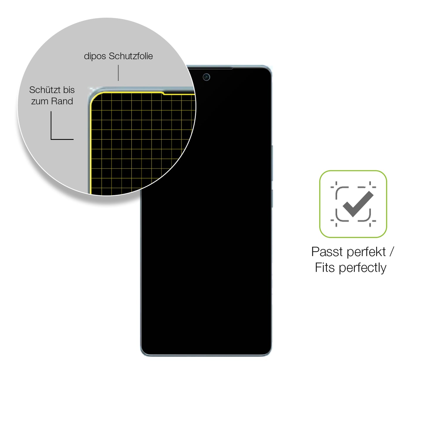 Besonders flexibler Displayschutz mit Anti-Shock-Schicht im Materialmix