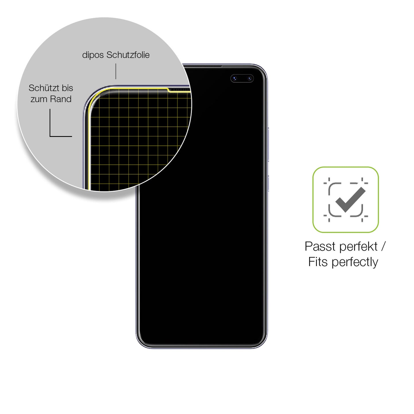 Besonders flexibler Displayschutz mit Anti-Shock-Schicht im Materialmix