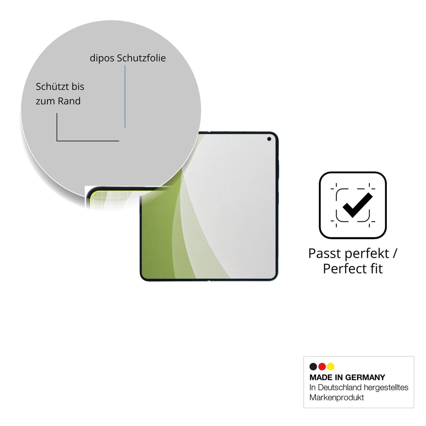 Besonders flexibler Displayschutz mit Anti-Shock-Schicht im Materialmix