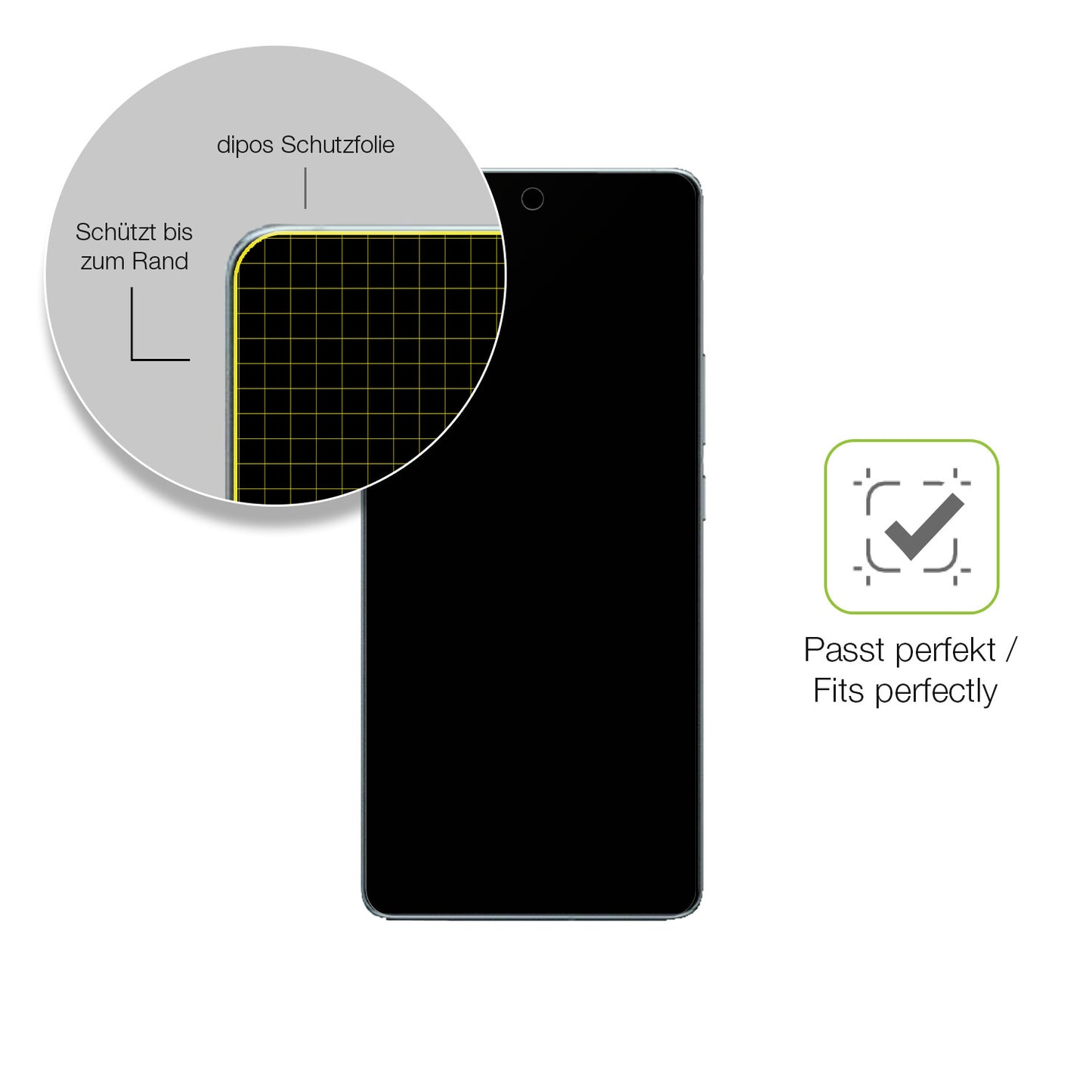 Besonders flexibler Displayschutz mit Anti-Shock-Schicht im Materialmix