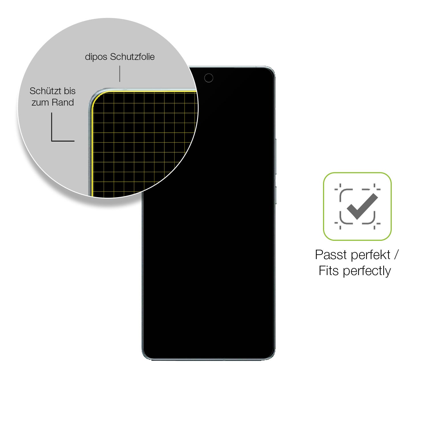 Besonders flexibler Displayschutz mit Anti-Shock-Schicht im Materialmix