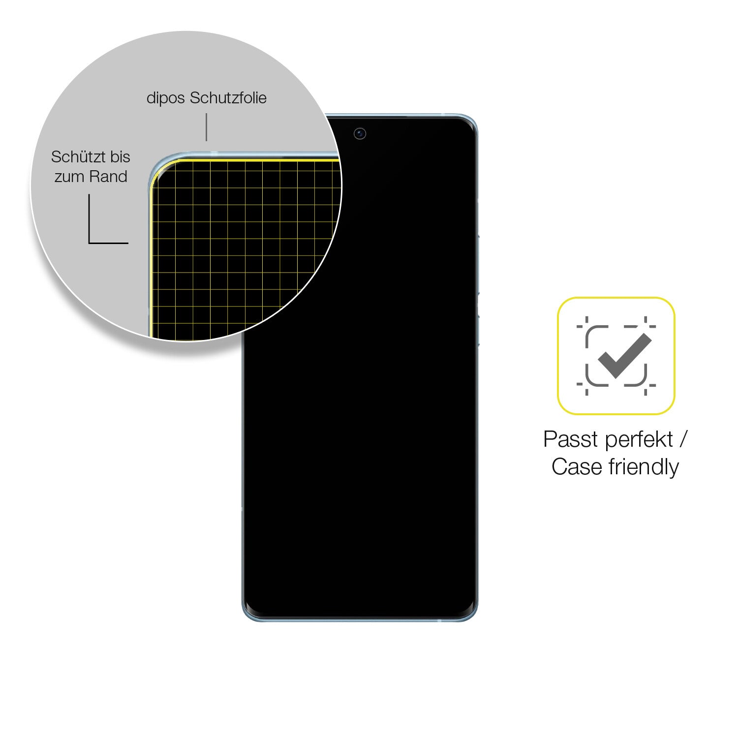 Besonders flexibler Displayschutz mit Anti-Shock-Schicht im Materialmix