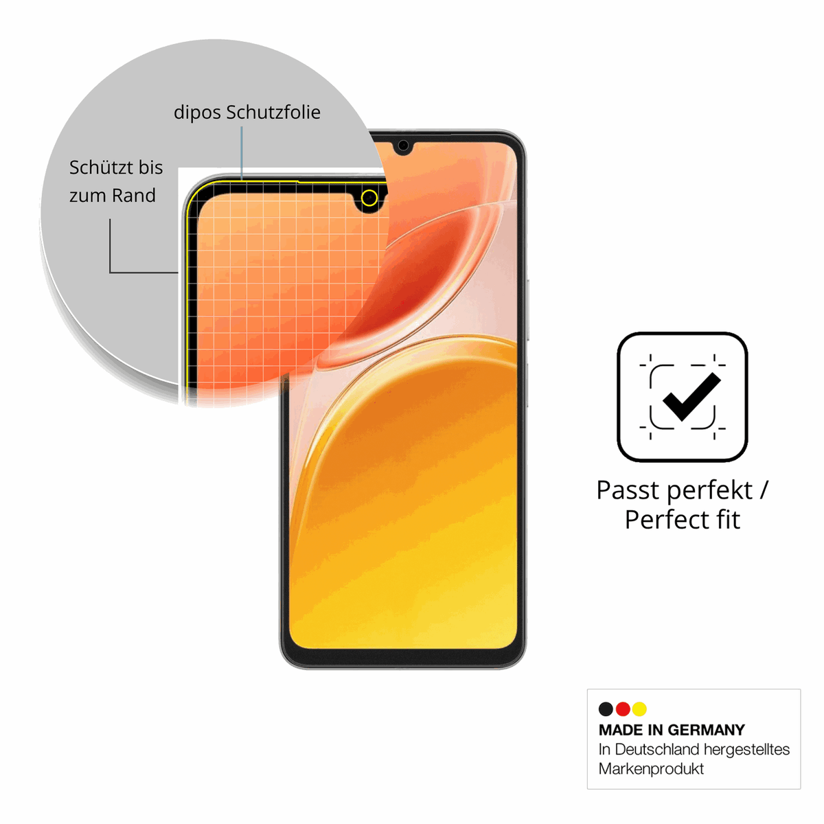Besonders flexibler Displayschutz mit Anti-Shock-Schicht im Materialmix