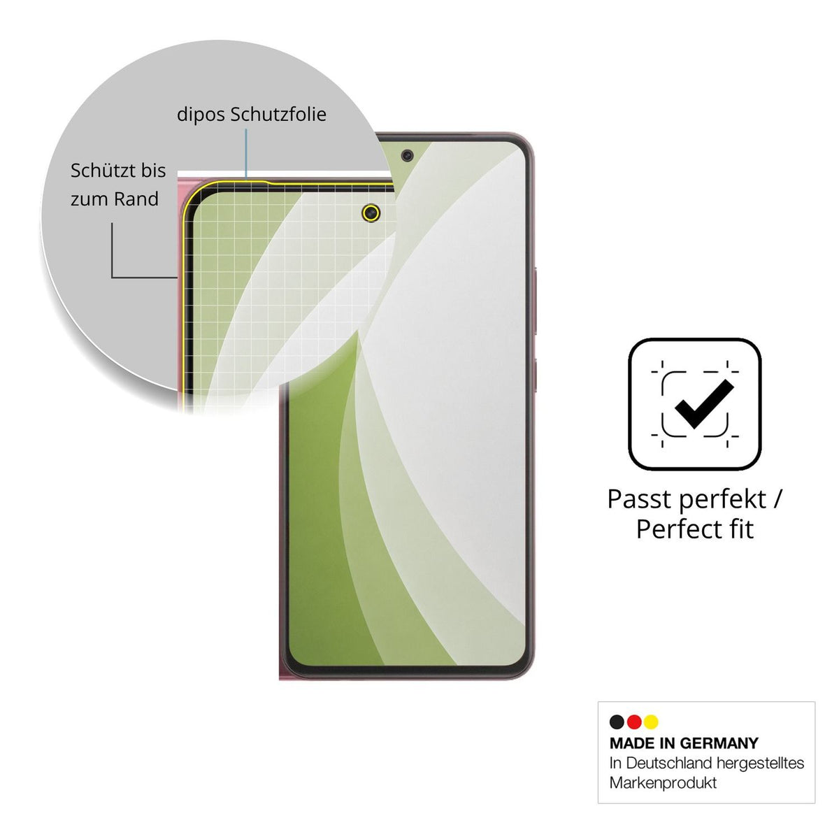 Besonders flexibler Displayschutz mit Anti-Shock-Schicht im Materialmix