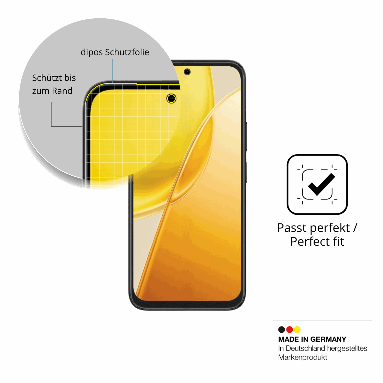 Besonders flexibler Displayschutz mit Anti-Shock-Schicht im Materialmix