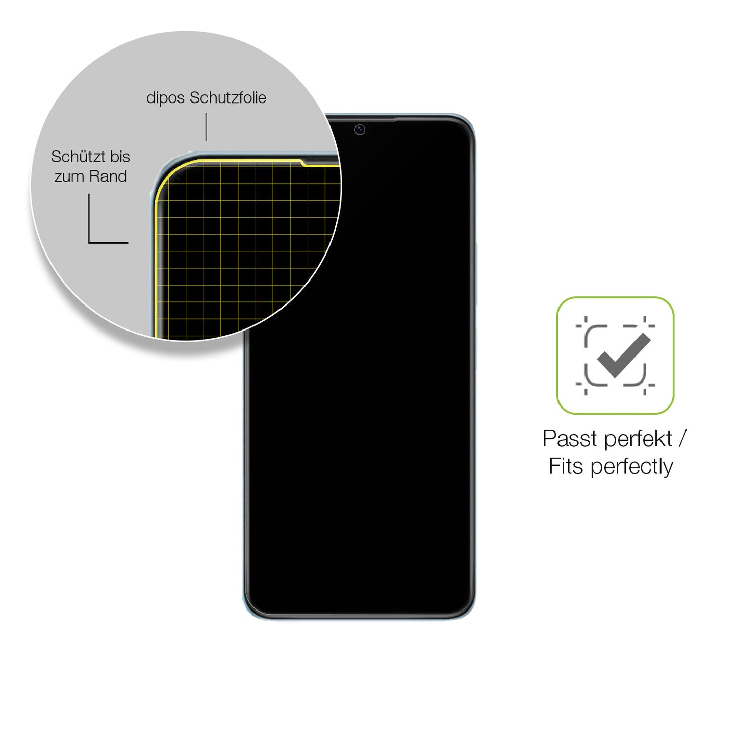 Besonders flexibler Displayschutz mit Anti-Shock-Schicht im Materialmix