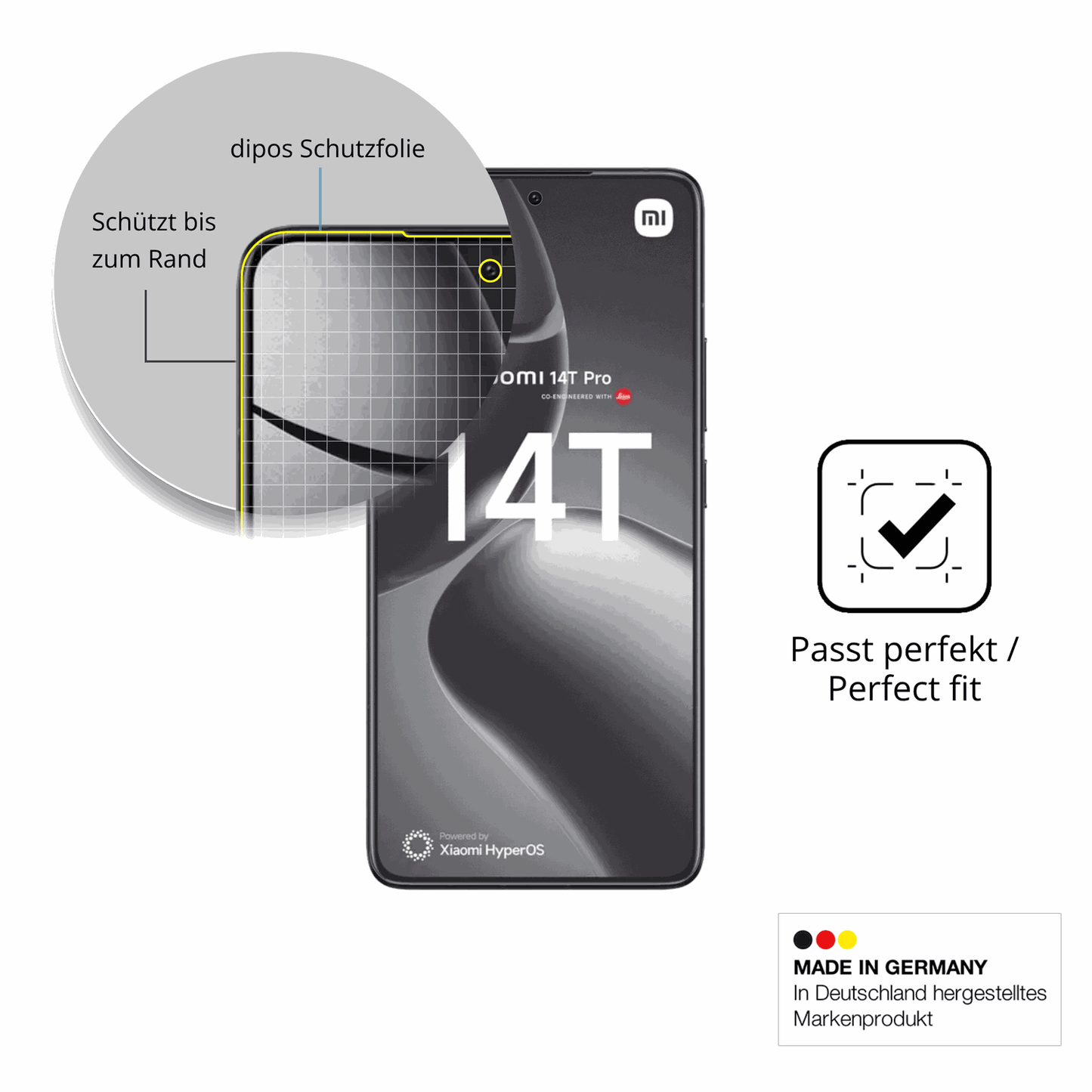 Besonders flexibler Displayschutz mit Anti-Shock-Schicht im Materialmix