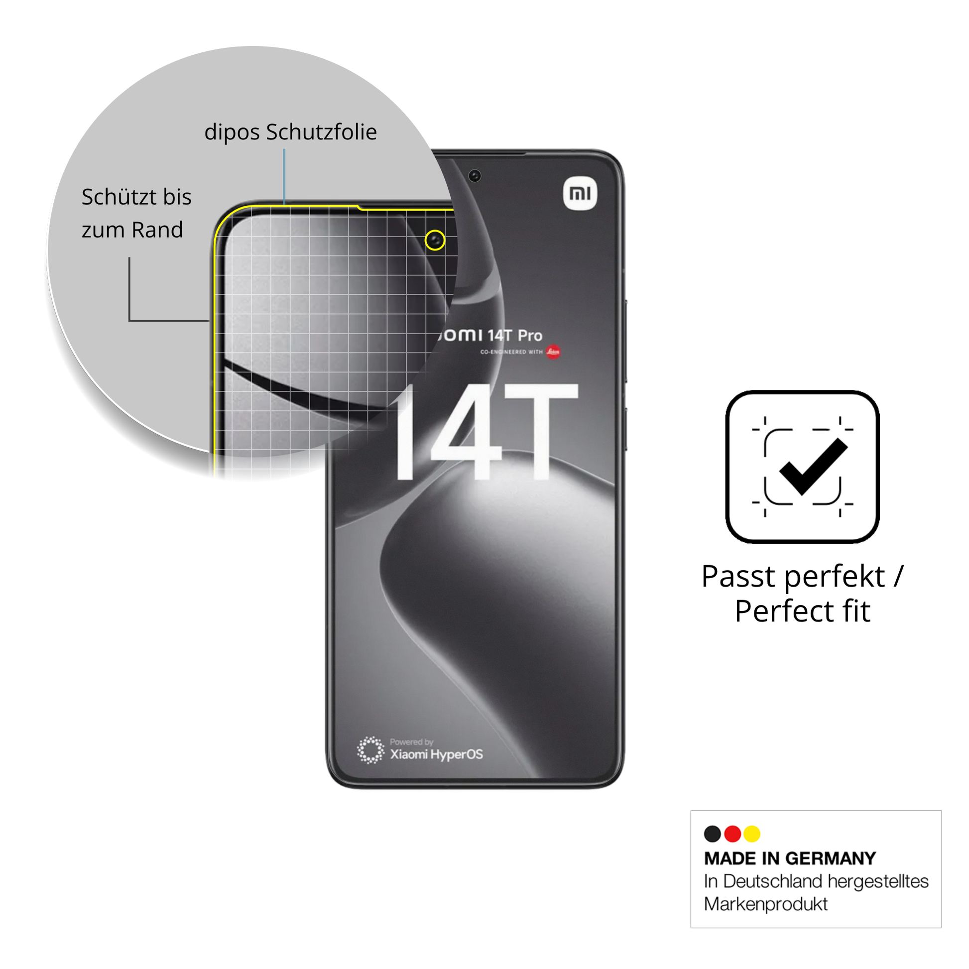 Besonders flexibler Displayschutz mit Anti-Shock-Schicht im Materialmix