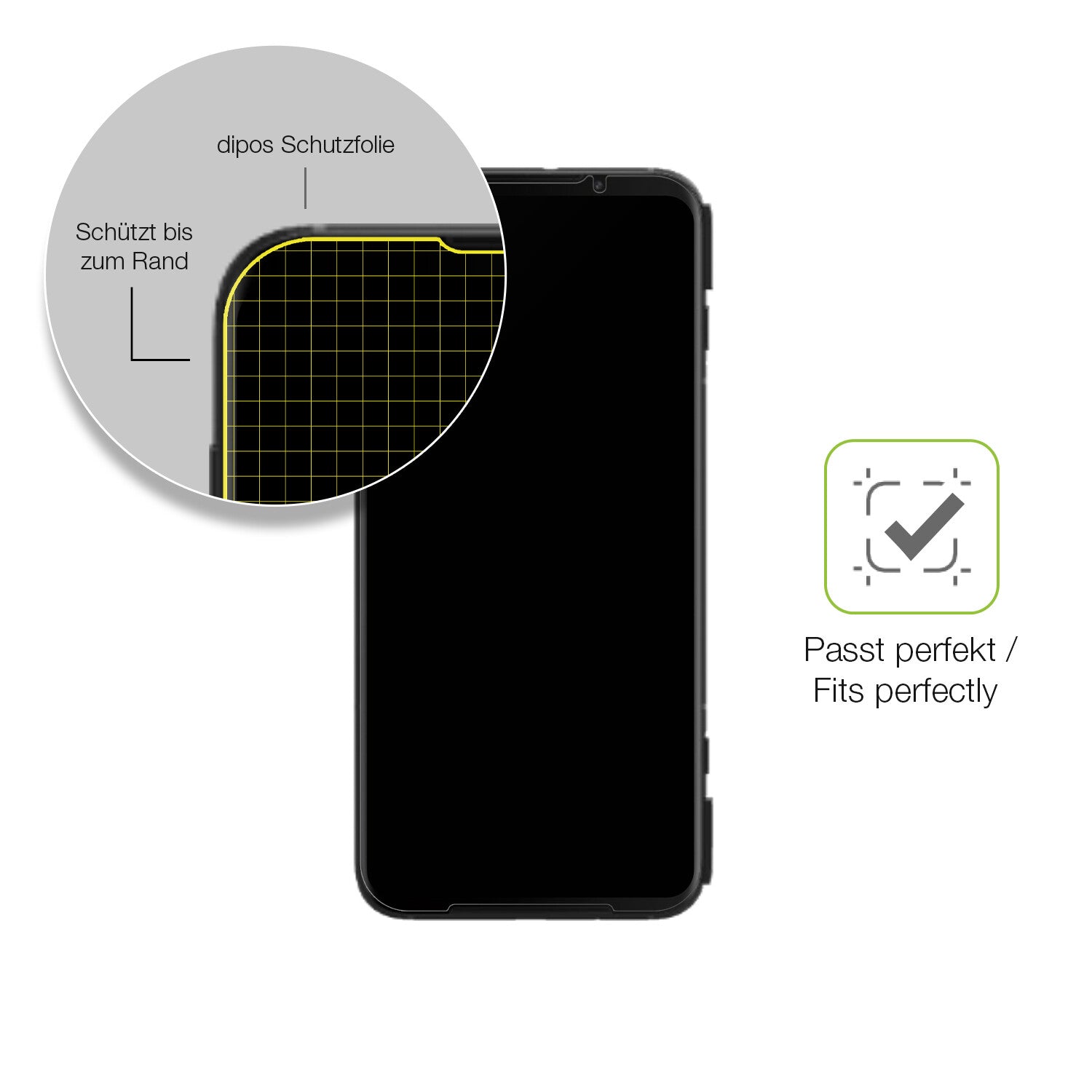 Besonders flexibler Displayschutz mit Anti-Shock-Schicht im Materialmix