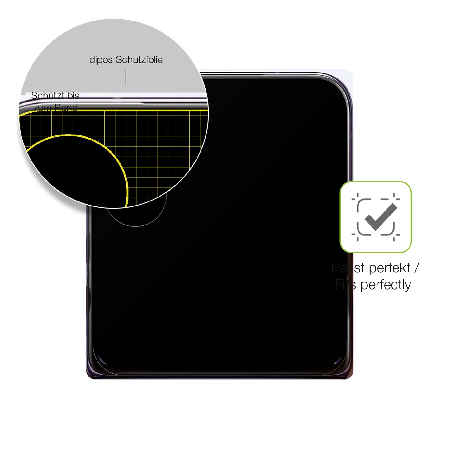 Besonders flexibler Displayschutz mit Anti-Shock-Schicht im Materialmix